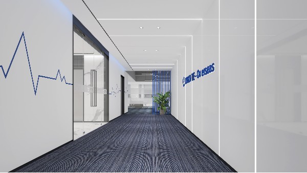 寶安區(qū)企業(yè)辦公室裝修效果圖-企業(yè)過道設計效果圖