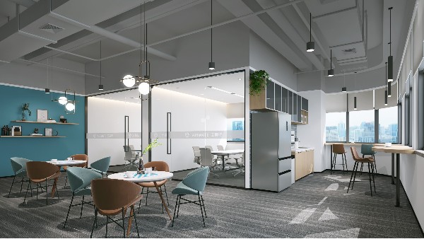 辦公室裝修效果圖-小型工業(yè)風辦公室設計效果圖