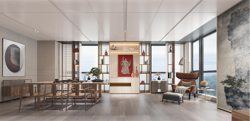 中式辦公室設(shè)計(jì)-文豐裝飾