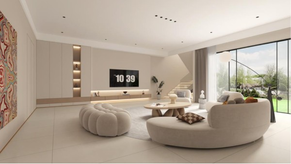 奶油風(fēng)室內(nèi)空間設(shè)計(jì)，慵懶與高級感并存，入門即被征服！