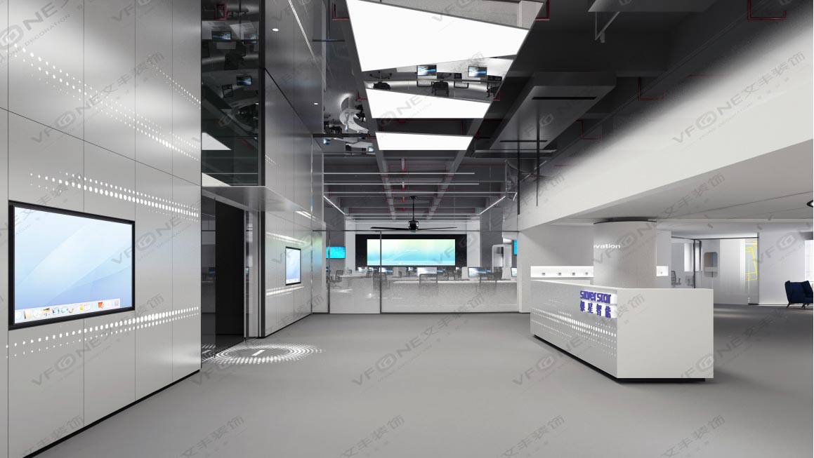 【辦公室裝修設(shè)計(jì)】流光的質(zhì)感空間，未來(lái)科技感拉滿！